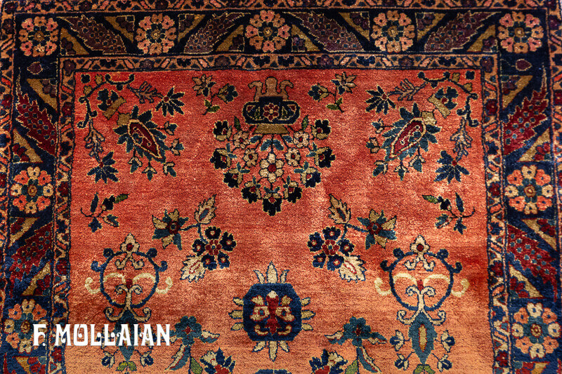 A Small Silk Antique Kashan „TAFFAZOLI“ Rug n°:14081749